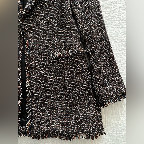 Massimo Dutti long coat / blazer - navy and copper, size US 4 - Picture 9 of 9